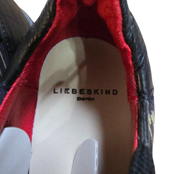 Liebeskind Berlin Black Arrow Leather Lace Up Women Sneakers EUR 37 - Picture 4 of 5